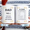 Dad No. 1 The Man The Myth The Legend Superhero Mug - Personalized Custom Coffee Mug - DAD017_MG