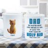 Dad No Matter What Life Throws At You, Funny Cartoon Cats Personalized Mug, Father's Day Gift for Cat Dads