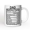 Dad Nutrition Facts Personalized Mug, Birthday Gift with Custom Name Dad Nutrition Facts Personalized Mug, Birthday Gift with Custom Name