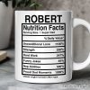 Dad Nutrition Facts Personalized Mug, Birthday Gift with Custom Name Dad Nutrition Facts Personalized Mug, Birthday Gift with Custom Name