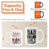 Dad Of Girls #Outnumbered - Personalized Mug - Christmas Birthday Gift For Dad - From Son, Daughter