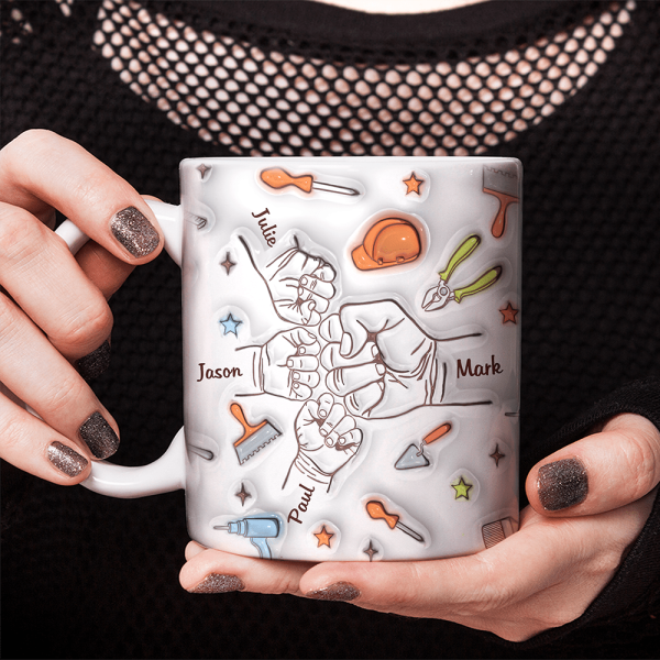 Dad Punch 3D Mug Personalized Gift TH10 890917 Dad Punch 3D Mug Personalized Gift TH10 890917