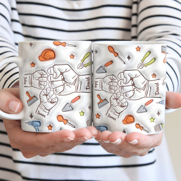 Dad Punch 3D Mug Personalized Gift TH10 890917 Dad Punch 3D Mug Personalized Gift TH10 890917