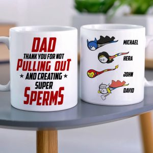 Dad Thank You For Not Pulling Out Personalized Mug, Gift For Father's Day