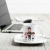 Dad Thanks For Always Saying Yes Caricature Style Personalized Mug