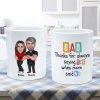 Dad Thanks For Always Saying Yes Caricature Style Personalized Mug