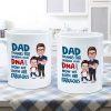 Dad Thanks For Sharing Your DNA Personalized Mug, Father's Day Gift From Son, Daughter
