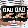 Dad The Man The Myth The Legend Fist Bump - Personalized Black Mug Dad The Man The Myth The Legend Fist Bump - Personalized Black Mug