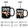 Dad The Man The Myth The Legend Fist Bump - Personalized Black Mug Dad The Man The Myth The Legend Fist Bump - Personalized Black Mug