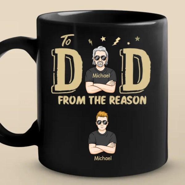 Dad, We Are Awesome, Thank You - Family Personalized Custom Black Mug - Father's Day, Gift For Dad, Grandpa Dad, We Are Awesome, Thank You - Family Personalized Custom Black Mug - Father's Day, Gift For Dad, Grandpa