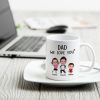 Dad We Love You Funny Caricature Personalized Mug, Father's Day Gift For Him