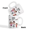 Dad We Love You Funny Caricature Personalized Mug, Father's Day Gift For Him