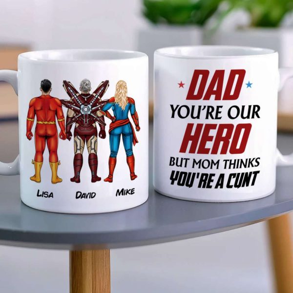 Dad You're Our Hero Personalized Mug 04DNHN240523TM Dad You're Our Hero Personalized Mug 04DNHN240523TM