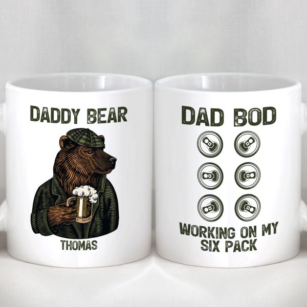 Daddy Bear Dad Bod Working On My Six Pack Personalized Custom Family Mug C322 Daddy Bear Dad Bod Working On My Six Pack Personalized Custom Family Mug C322