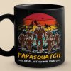 Daddy Bigfoot - Family Personalized Custom Black Mug - Gift For Dad, Grandpa Daddy Bigfoot - Family Personalized Custom Black Mug - Gift For Dad, Grandpa