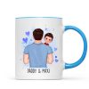Daddy Grandpa Carrying Kids Watercolor Personalized Mug