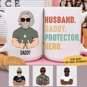 Daddy Husband Hero Family Coffee Mug
