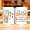 Daddy No Matter How Big We Get, Colorful Footprints - Personalized Custom Coffee Mug - DAD231_MG Daddy No Matter How Big We Get, Colorful Footprints - Personalized Custom Coffee Mug - DAD231_MG