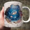 Daddy Shark Personalized 3D Effect Mug, Father's Day Gift for Dad