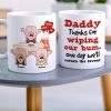 Daddy Thanks For Wiping Our Bum Personalized Coffee Mug Daddy Thanks For Wiping Our Bum Personalized Coffee Mug