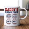 Daddy's Dream Team Baseball 3D Inflated Effect Personalized Mug