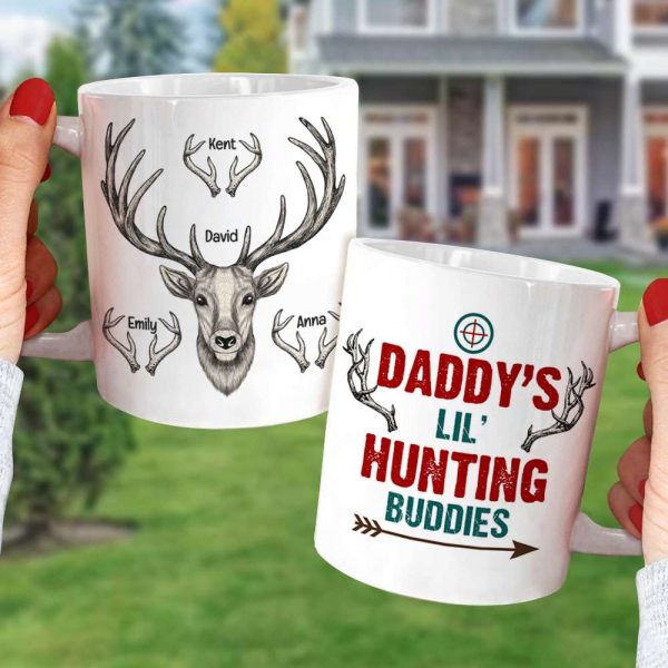 Daddy's Hunting Buddies, Personalized Coffee Mug For Hunting Dad, Father's Day Gift For Hunting Lovers Daddy's Hunting Buddies, Personalized Coffee Mug For Hunting Dad, Father's Day Gift For Hunting Lovers