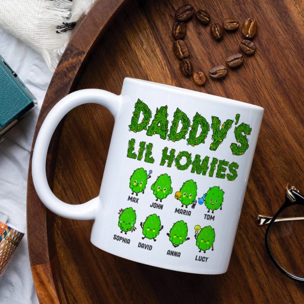 Daddy's Lil Homies Personalized Weed Mug Gift For Dad Daddy's Lil Homies Personalized Weed Mug Gift For Dad