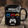 Daddy's Little Teammates Personalized Mugs, Father's Day Gift for Gamer Dads Daddy's Little Teammates Personalized Mugs, Father's Day Gift for Gamer Dads
