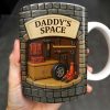 Daddy's Space, Garage and Tools Design - Personalized Custom Coffee Mug - DAD069_MG Daddy's Space, Garage and Tools Design - Personalized Custom Coffee Mug - DAD069_MG