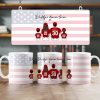 Daddy's Team Baseball Family Sitting Personalized AOP Mug, Perfect Gift For Dad, Grandpa, Husband