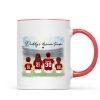 Daddy's Team Baseball Family Sitting Personalized Mug, Gift For Dad, Grandpa, Husband