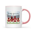Daddy's Team Baseball Family Sitting Personalized Mug, Gift For Dad, Grandpa, Husband
