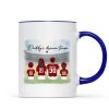 Daddy's Team Baseball Family Sitting Personalized Mug, Gift For Dad, Grandpa, Husband
