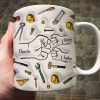 Daddy's Team Fist Bump, 3D Inflated Personalized Mug, Father's Day Gift For Dad
