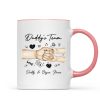 Daddy's Team Fist Bump Personalized Mug