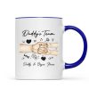 Daddy's Team Fist Bump Personalized Mug