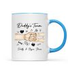 Daddy's Team Fist Bump Personalized Mug