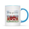Daddy's Team Football Family Sitting Personalized Mug, Father's Day Gift For Dad, Grandpa, Husband