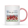 Daddy's Team Football Family Sitting Personalized Mug, Father's Day Gift For Dad, Grandpa, Husband
