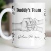 Daddy's Team Hand Holding Design - Personalized Custom Coffee Mug - DAD276_MG Daddy's Team Hand Holding Design - Personalized Custom Coffee Mug - DAD276_MG