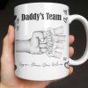 Daddy's Team Hand Holding Design - Personalized Custom Coffee Mug - DAD276_MG Daddy's Team Hand Holding Design - Personalized Custom Coffee Mug - DAD276_MG