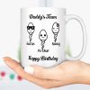 Daddy's Team Personalized Custom Father's Day Mug C308