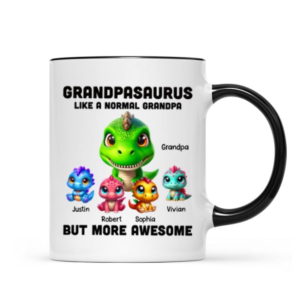 Daddysaurus Grandpasaurus 3D Dinosaurs Personalized Mug