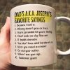 Dad's Favorite Sayings - Personalized Mug Dad's Favorite Sayings - Personalized Mug