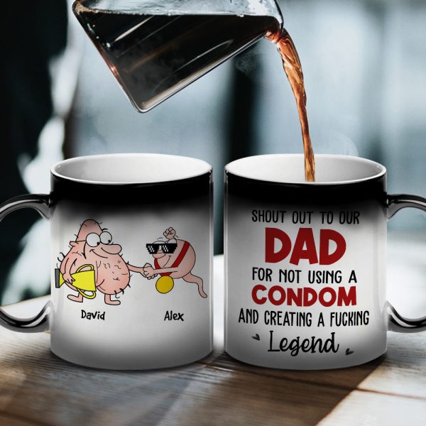 Dad's Legend Sperms Personalized Coffee Mug, Thank You For Creating F Legend, Father's Day Gift, Birthday Gift For Dad Dad's Legend Sperms Personalized Coffee Mug, Thank You For Creating F Legend, Father's Day Gift, Birthday Gift For Dad