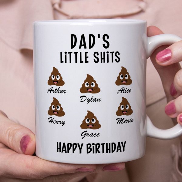 Dad's Little Shits Custom Family Mug Dad's Little Shits Custom Family Mug