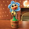 Dancing Sunflower Plush Toy with Music & USB Saxophone Dancing Sunflower Plush Toy with Music & USB Saxophone