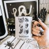 Dangerous Elements Grunge Tattoo Style Personalized Mug, Photocopy Stipple Collage Art Gift with Custom Name