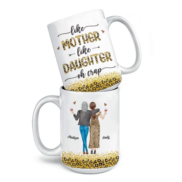 Daughter By Birth, Friend By Choice - Family Personalized Custom Mug - Gift For Mom, Daughter