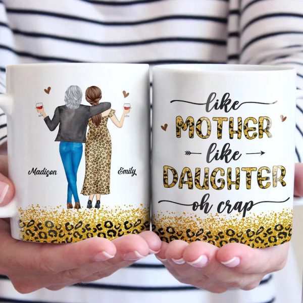 Daughter By Birth, Friend By Choice - Family Personalized Custom Mug - Gift For Mom, Daughter